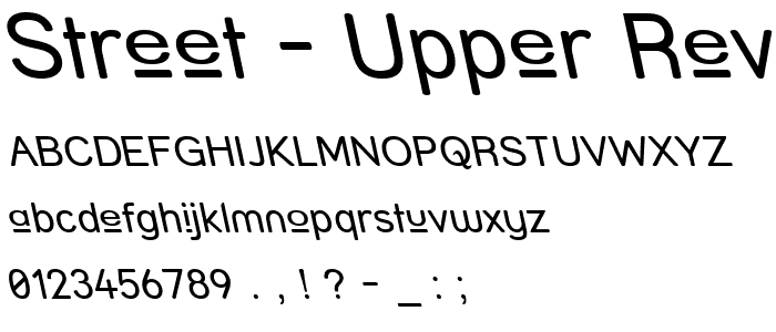 Street - Upper Reverse Italic font
